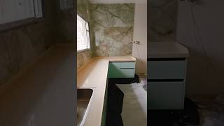 Wow ❤️ kitchen artificial granite kitchen plateform construction ❤️how to make kitchen [upl. by Ymmit]