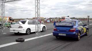 Mitsubishi Lancer evo 8 vs Subaru Impreza Wrx sti [upl. by Faxan309]