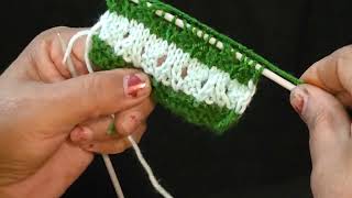 double knitting with two colors  How to knit sweater for baby  knitting for beginners hindi [upl. by Zilada]