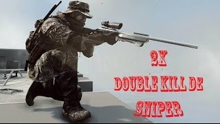 2 Vezes DOUBLE KILL com apenas um tiro de sniper isso e possível vejam ai pessoal [upl. by Nelav]