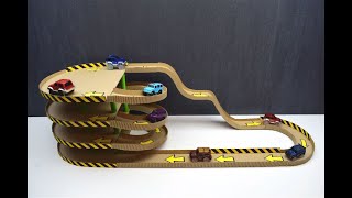 DIY Car track Parking of cardboard [upl. by Ahtera99]