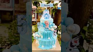 Elsa theme cake cake cakeoftheday cakeday shortsvideo trendingshorts birthdaycake cakeyourday [upl. by Rostand]