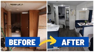 RV Renovation Complete  Start to Finish TimeLapse [upl. by Ahsienek]