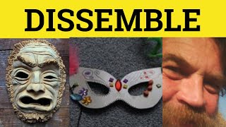 🔵 Dissemble Meaning  Dissemble Examples  Dissemble Defined  Formal Vocabulary  Dissemble [upl. by Karlen]