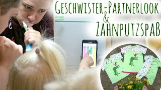 Mein erster selbstgenähter 3erPartnerlook  FamilienZahnputzevent  Familienvlog 109 [upl. by Enytnoel]