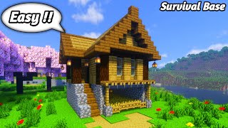 Minecraft Best Survival Base 🏡 minecraft trending minecraftbuilding [upl. by Eisnil]