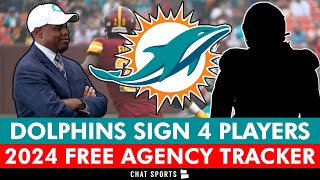 Miami Dolphins SIGN 4 Players 2024 NFL Free Agency  Dolphins Free Agency Grades amp Tracker [upl. by Yeliw268]