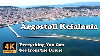 Argostoli Kefalonia Greece Cephalonia from Drone in 4K [upl. by Winshell]