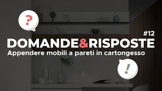 Appendere i mobili alle pareti in cartongesso si può  QampA 12 [upl. by Blackmore176]