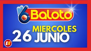 Resultado BALOTO REVANCHA del MIERCOLES 26 de junio [upl. by Ueihttam]