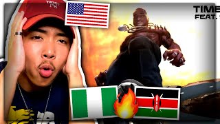 Burna Boy  Time Flies feat Sauti Sol Official Audio AMERICAN REACTION Nigerian amp Kenyan Music [upl. by Ardnaek]