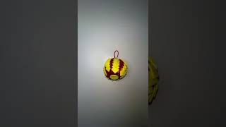 Sparkling Christmas Ball Ornament 🎄  DIY Glitter Foam Craft for Tree Decorations ✨ [upl. by Elbring177]