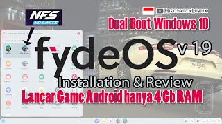 Fyde OS v19  Linux Distro for Android Emulator Teringan  4 Gb RAM Dual Boot Windows 10 [upl. by Sedgewick]