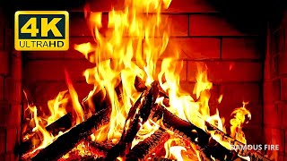 🔥 FIREPLACE 4K  Relaxing Fireplace with Burning Logs and Crackling Fire Sounds  DAMOUS FIRE [upl. by Veejar]