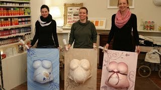 Workshop Gipsabdruck Babybauch mit Veredelung und Bemalung [upl. by Ferriter]