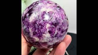 Purple Mica Lithium Lepidolite Sphere High Grade Crystal Ball 674g 78mm [upl. by Nuawd870]