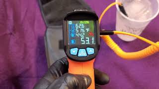 Infrared Thermometer MESTEK Temperature Gun Review COLOR DISPLAY WITH A K PROBE [upl. by Tol]