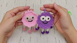 Easy Crochet Keychain For Beginner crochet diy tutorial [upl. by Onofredo]