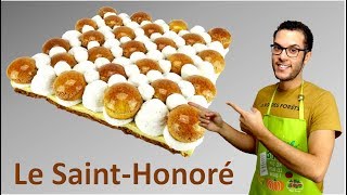 recette du SAINTHONORE légèrement revisité  SaintHonoré recipe EN subs [upl. by Ahron]