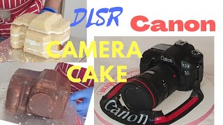 Camera Cake Freehand carving Learn how to shape [upl. by Aliahs369]