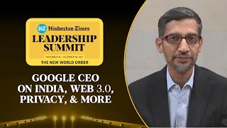 Google CEO Sundar Pichai on India Web 30 Covid climate change amp more HTLS2021 [upl. by Orr]