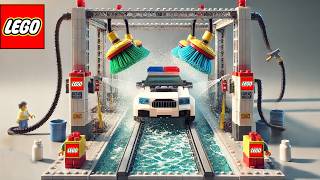 I Built A Lego Car Wash Machine 🚗 Lego Auto Tech [upl. by Yecal]