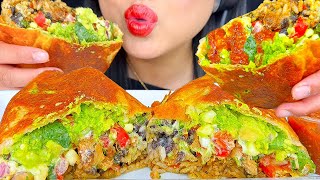 ASMR GIANT GRILLED CHEESE BURRITO CHIPOTLE HACK MUKBANG [upl. by Curson]