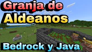 granja de aldeanos minecraft bedrock 121 [upl. by Gnil]