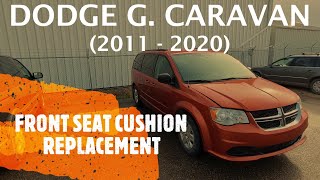 Dodge Grand Caravan  FRONT SEAT BOTTOM CUSHION  SEAT BASE REPLACEMENT  REMOVAL 2011  2020 [upl. by Anotyad]