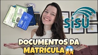 NÃO PERCA SUA VAGA NA UNIVERSIDADE l Documentos para a matrícula no Sisu 2024 [upl. by Ssalguod]