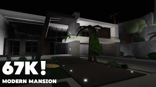 65k  Hillside Modern Mansion  SpeedBuild  Bloxburg pt 1 [upl. by Adnah]