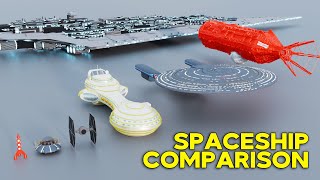 Starship Size Comparison  3D Animation Comparison [upl. by Arlina]