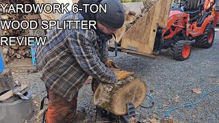 Yard Works 6 ton Wood Splitter Test [upl. by Auqenet]