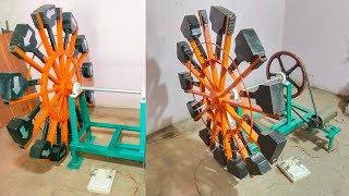 Build Flywheel Free Energy Generator 220v Free Electricity Generator With Using Hammer New Idea [upl. by Eal147]