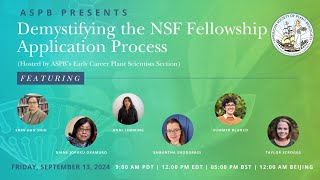 ASPB Webinar Demystifying the NSF Fellowship Application Process [upl. by Caassi]