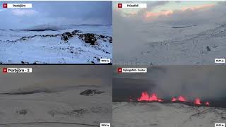 Grindavik Islandia erupcja wulkanu wypływ lawy zagraża miasteczku [upl. by Zoeller]