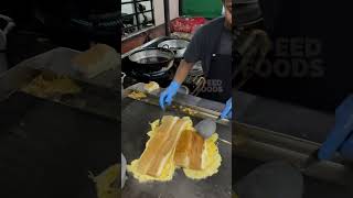 Roti omelette wrap on bread 📍Roti John Titiwangsa  Kuala Lumper Malaysia [upl. by Wong]