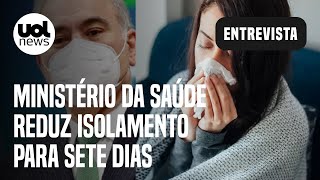 Covid Isolamento é reduzido para 7 dias menos que isso é arriscado mesmo com teste diz médico [upl. by Notsgnal]