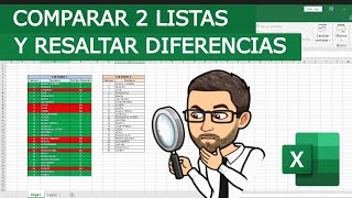 COMPARAR dos LISTAS en EXCEL y RESALTAR REPETIDOS [upl. by Nohtan]