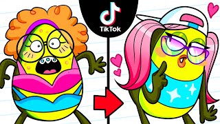 MOM vs DAUGHTER in Tik Tok  Coolest Hacks to Become Popular  Avocado Couple [upl. by Rew]