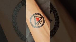 HOW TO MAKE A SIMPLE TATTOO ideatattoo tattooideas art tattooartist art shorts [upl. by Nalorac]