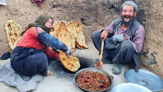 Old Lovers Living and Cooking Experiences is Natural in the Cave  Afghanistan Village Life [upl. by Verdie]