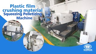 Plastic Film Crushing Material Squeezing Pelletizer Machine Plastic Squeeze Dry Granulator Machine [upl. by Lareneg]