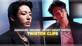 Jungkook Golden jacket shoot sketch twixtor clips HD 4K mega link [upl. by Samalla]