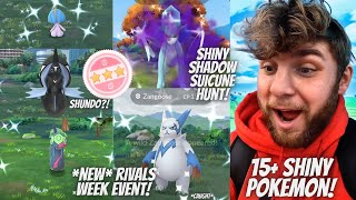 ✨Shiny Shadow Suicune HUNT Go Battle Weekend and NEW Rivals Week Event✨ [upl. by Eentihw]