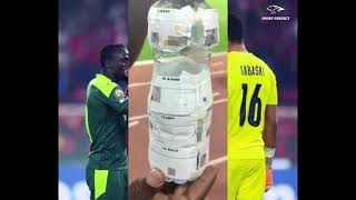 Egypt Goalkeeper AFCON Penalty Decision Script on bottle [upl. by Iror]