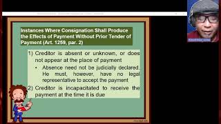 LESSON 6 Obligation and Contracts Consignation Condonation Remission [upl. by Sedecram]