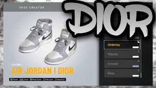 NBA 2K20 Shoe Creator  Air Jordan 1 “DIORquot [upl. by Ryun]