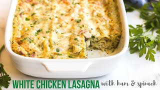 WHITE CHICKEN LASAGNA  easy to prep ahead  The Recipe Rebel [upl. by Combs]