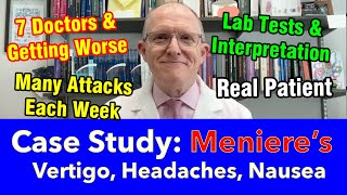 Case Study 63 y Man w Ménières Disease Vertigo Headaches Nausea MANY attacks each week [upl. by Cosma]